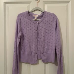 Cat & Jack Lavender Cardigan Sweater